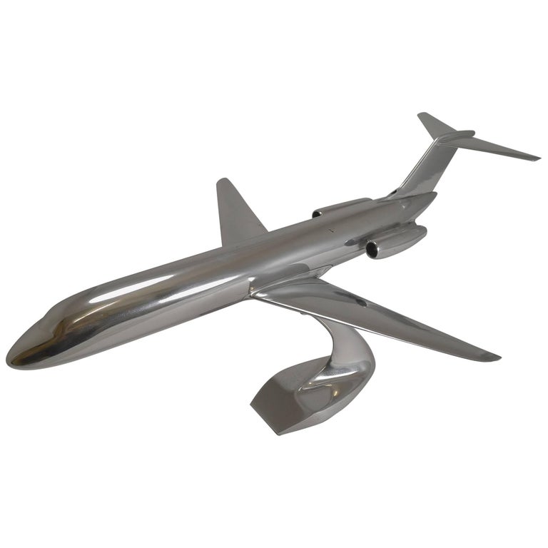 Polished Aluminum Douglas C133 Cargomaster Model Airplane For Sale at