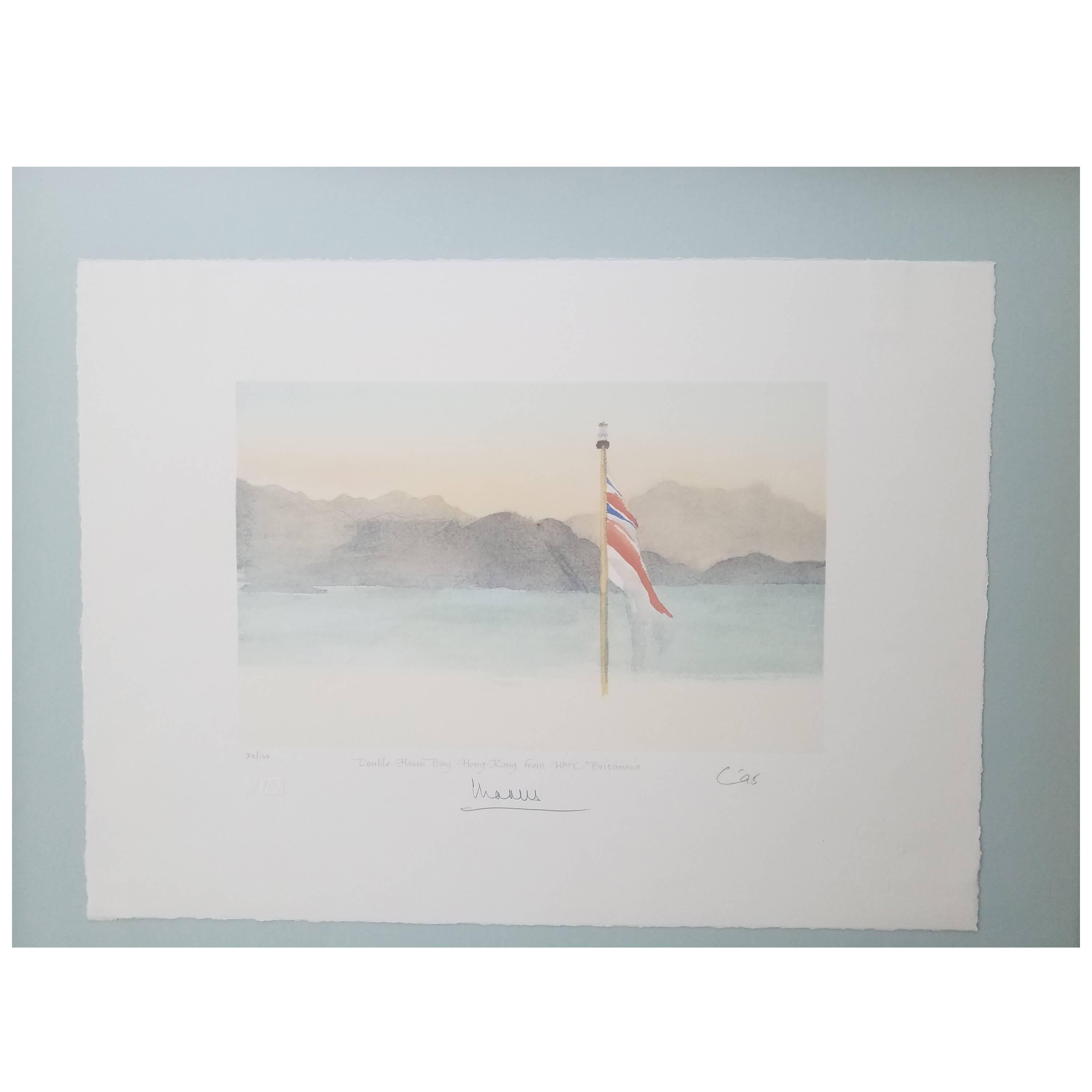 Signed Limited Edition Lithograph Watercolor by Prince Charles