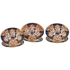 Antique Six Coalport Imari Platters