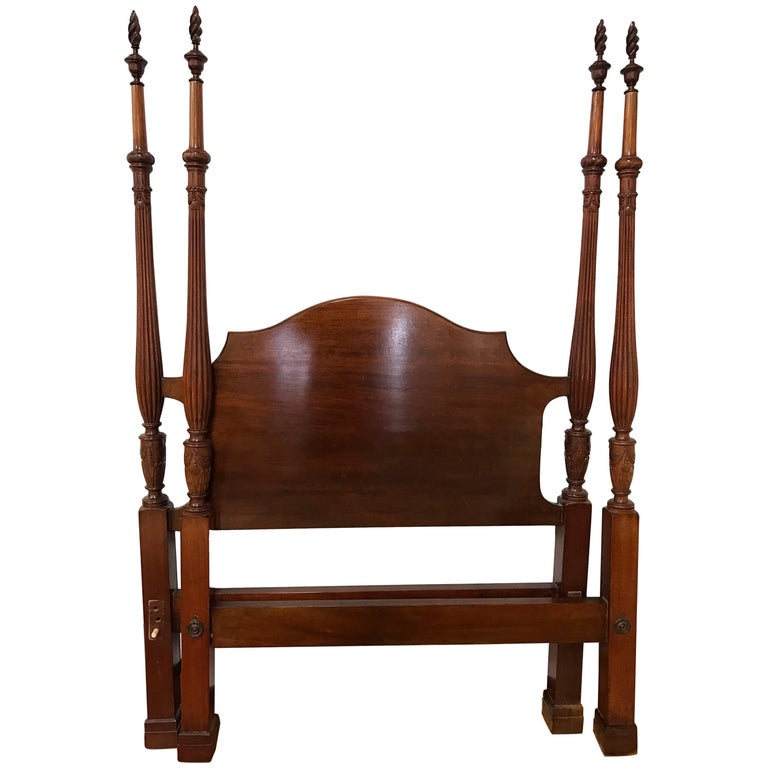 American Mahogany King Size Four Poster Bed. Circa 1810 at 1stdibs