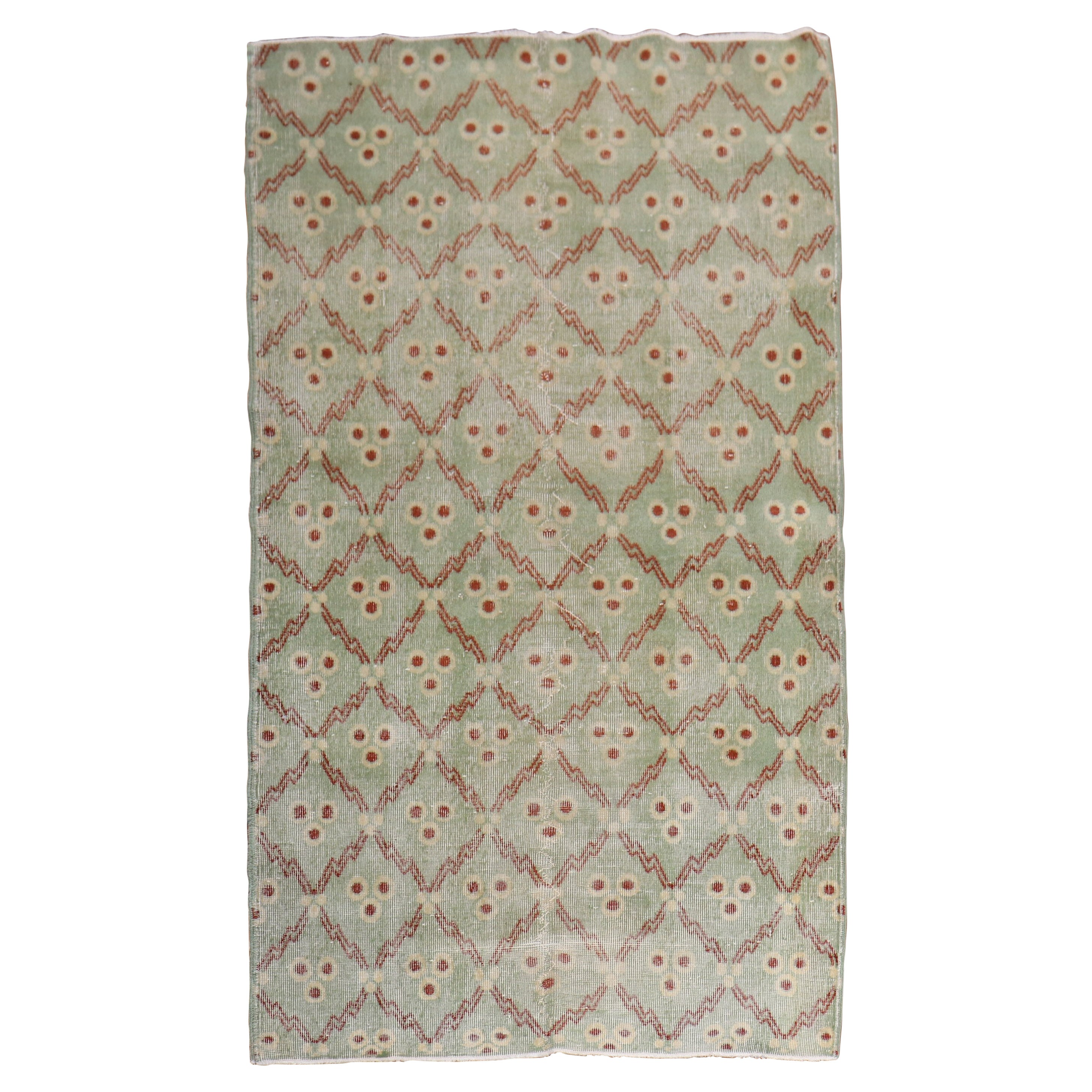 Mint Green Turkish Deco Cintomani Rug