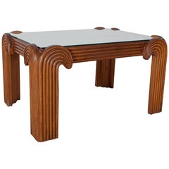 Hollywood Regency Gabriella crespi style Coffee Table with Mirror Top