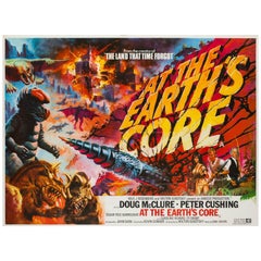 Vintage "At The Earth's Core" UK Film Poster, Tom Chantrell, 1976