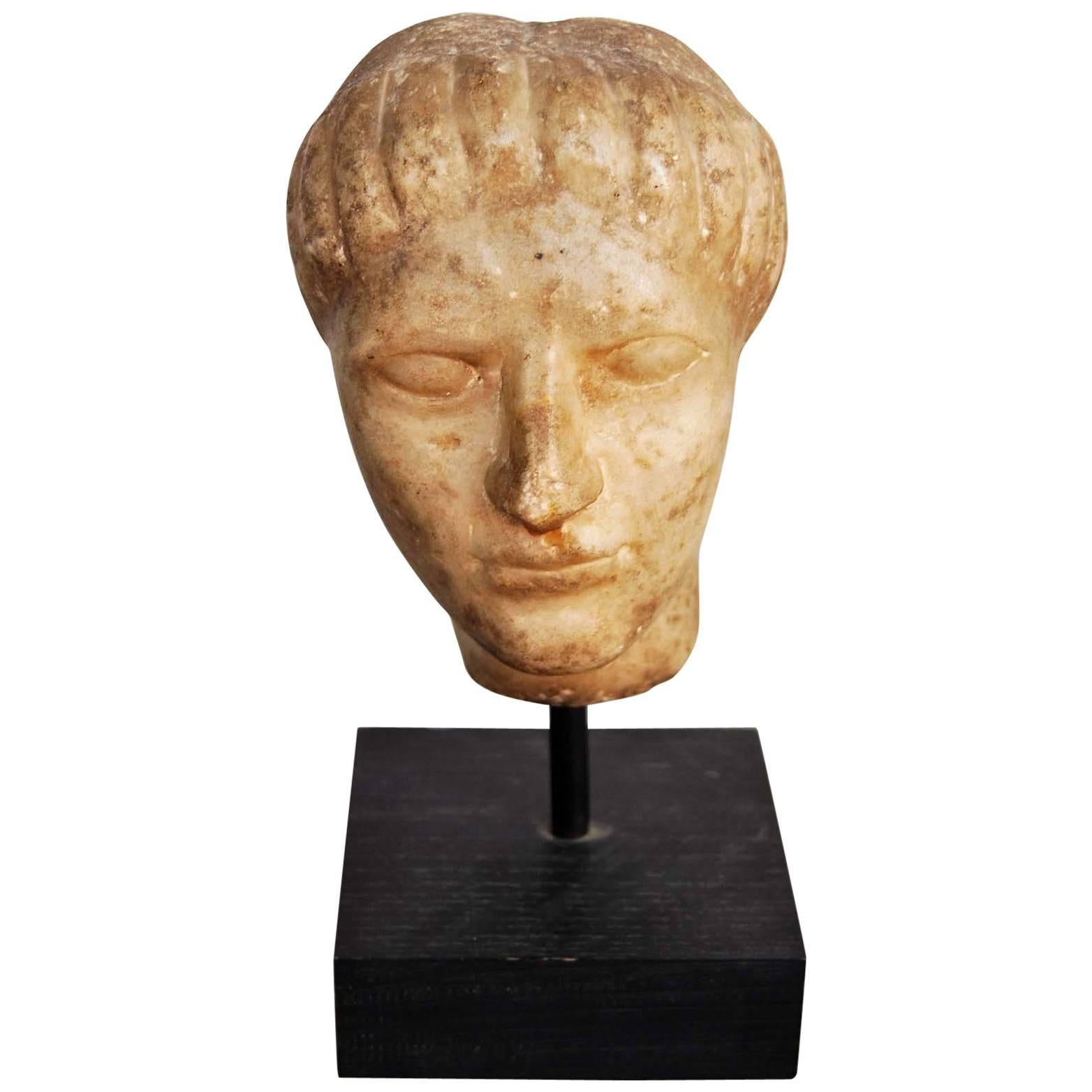 Antique Marble Head Sculpture For Sale