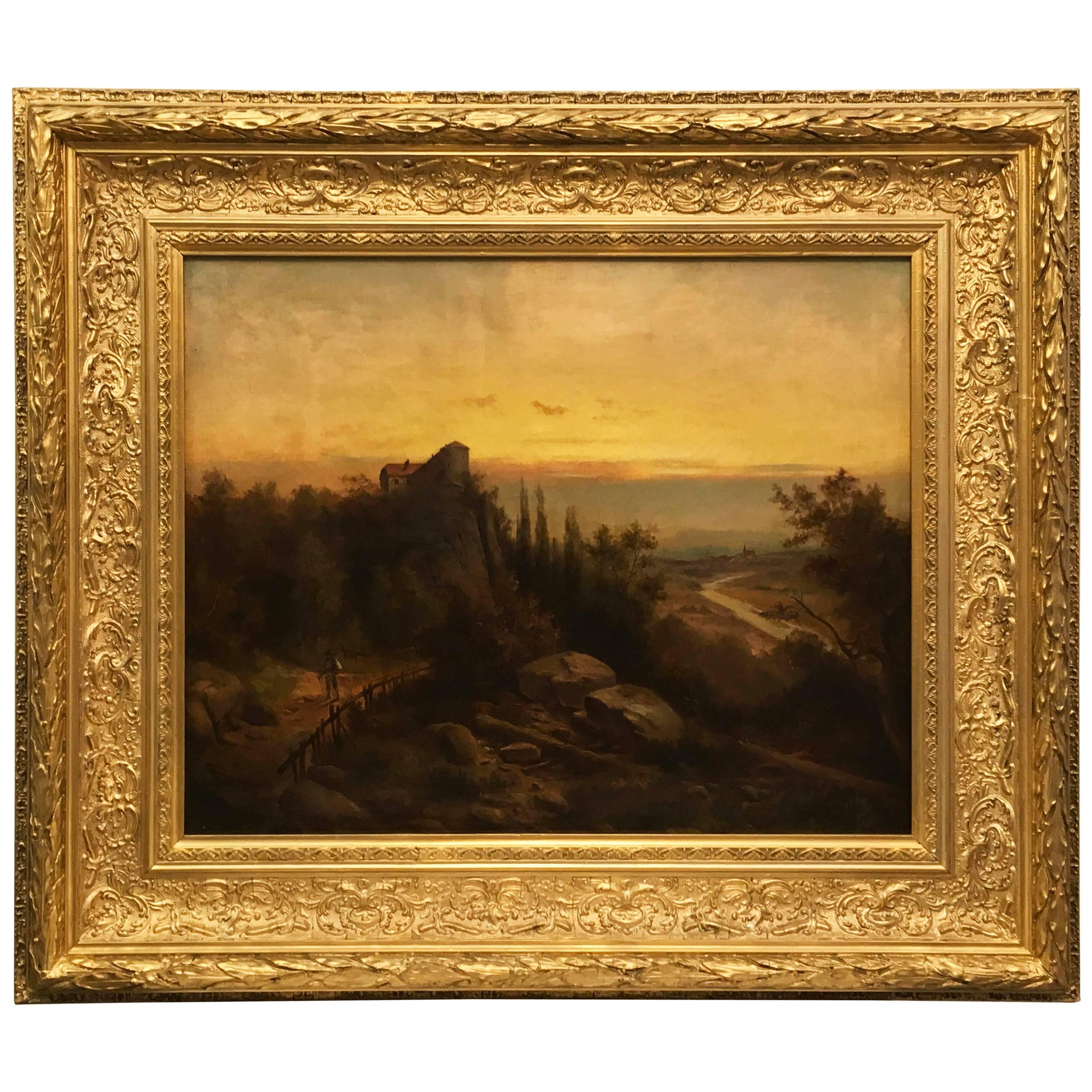 Landscape Painting by F. J. Dyck from 1898