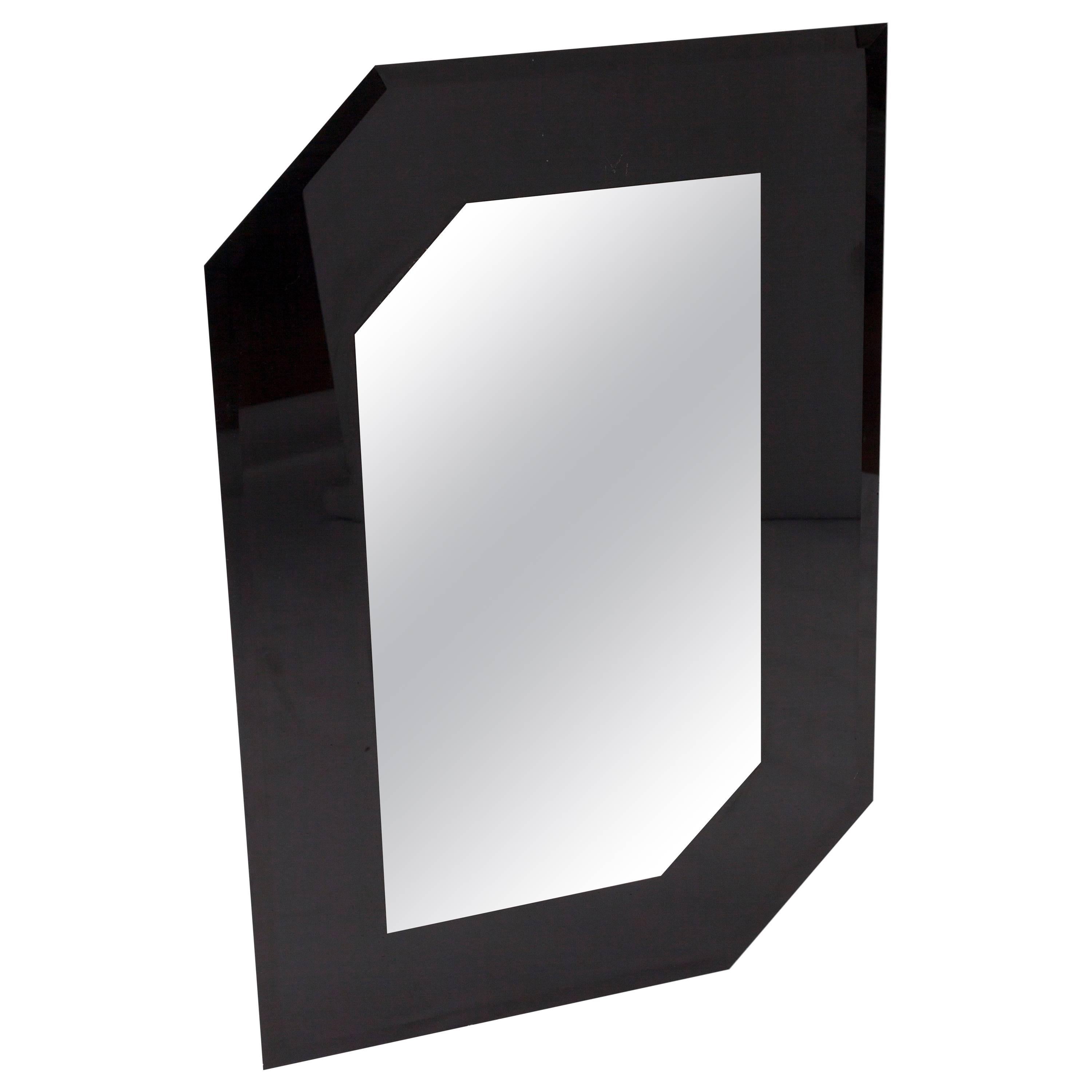 Asymmetric Glass Wall Mirror at 1stDibs
