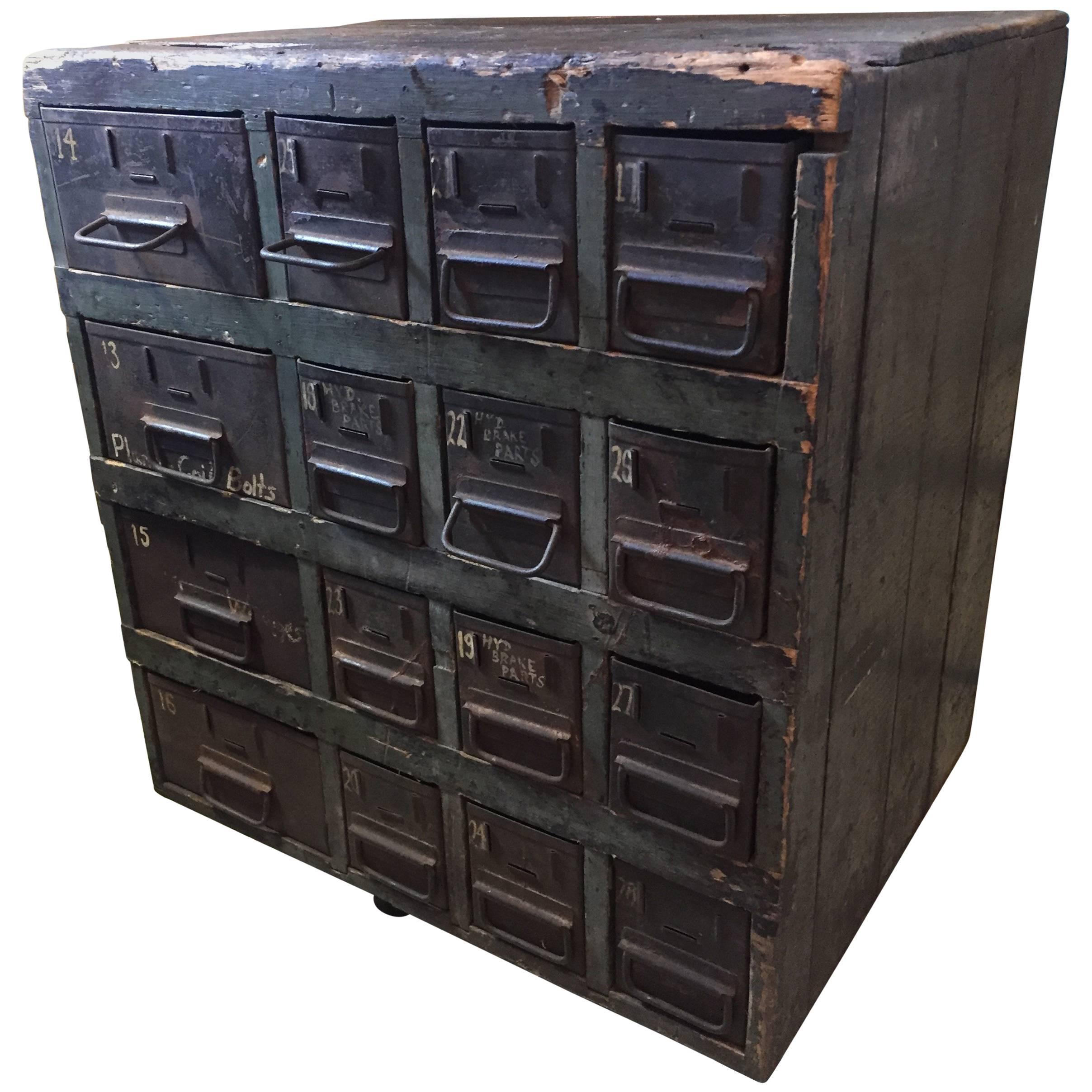 Industrial Multi Drawer Cabinet For Sale