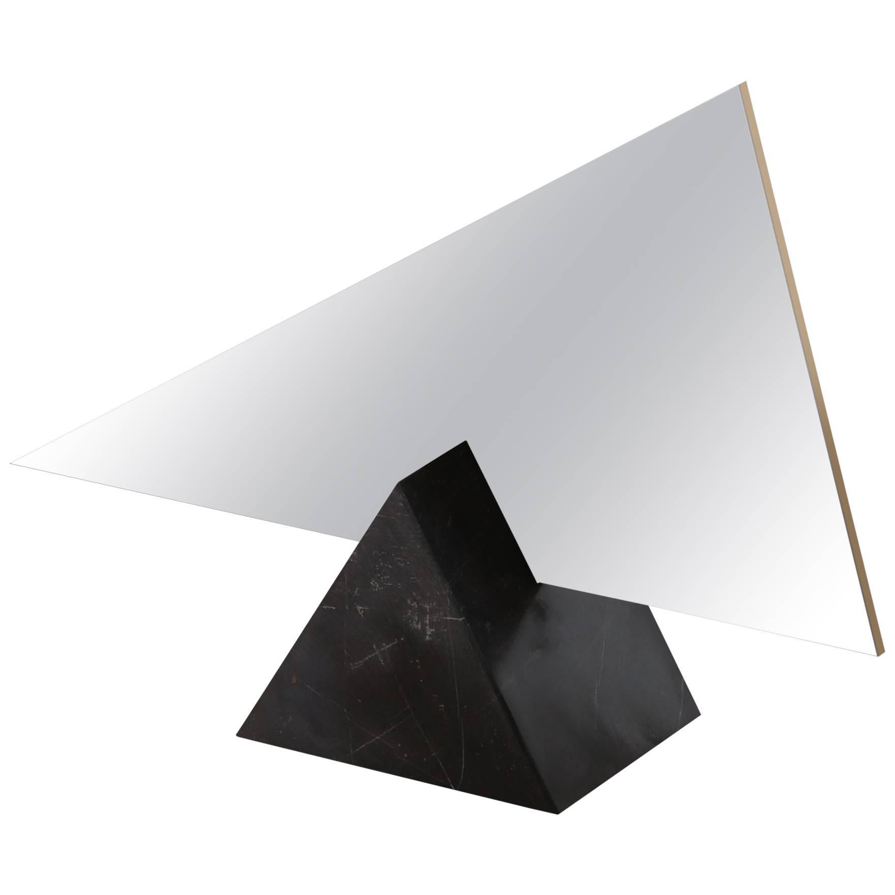 Ashkal Small Mirror 'Triangular Model' - Marble, Brass or Metal base.