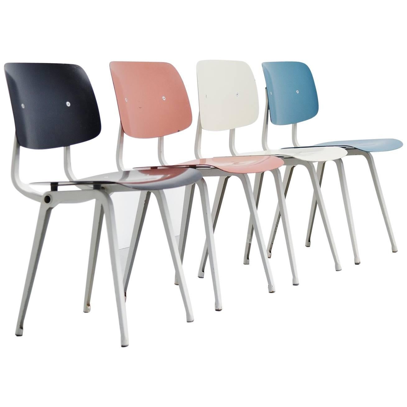 Friso Kramer Revolt Chairs for Ahrend de Cirkel 1953 Grey Colors