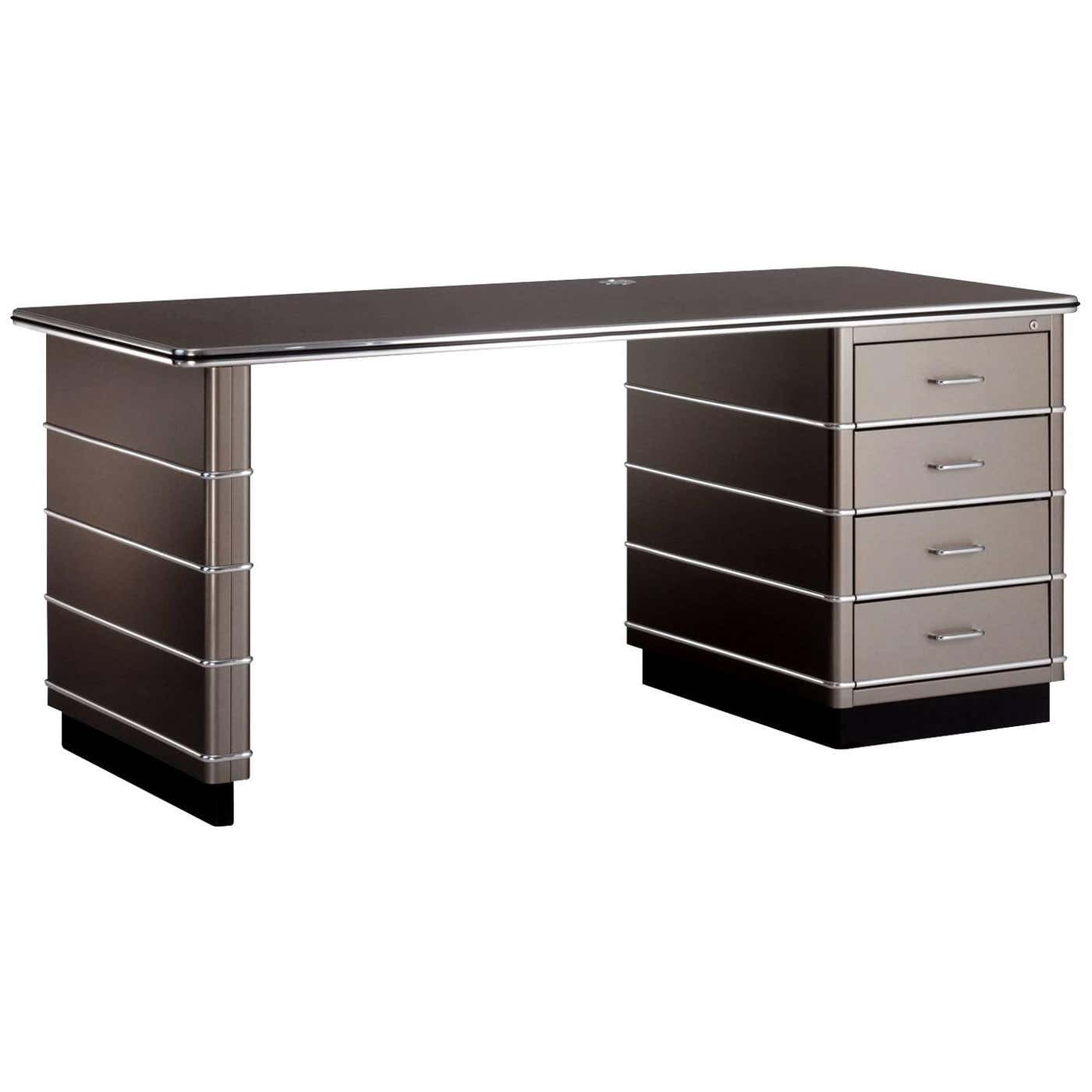 Streamline Moderne, Executive Metal Desk, Germany, 2018 For Sale at ...