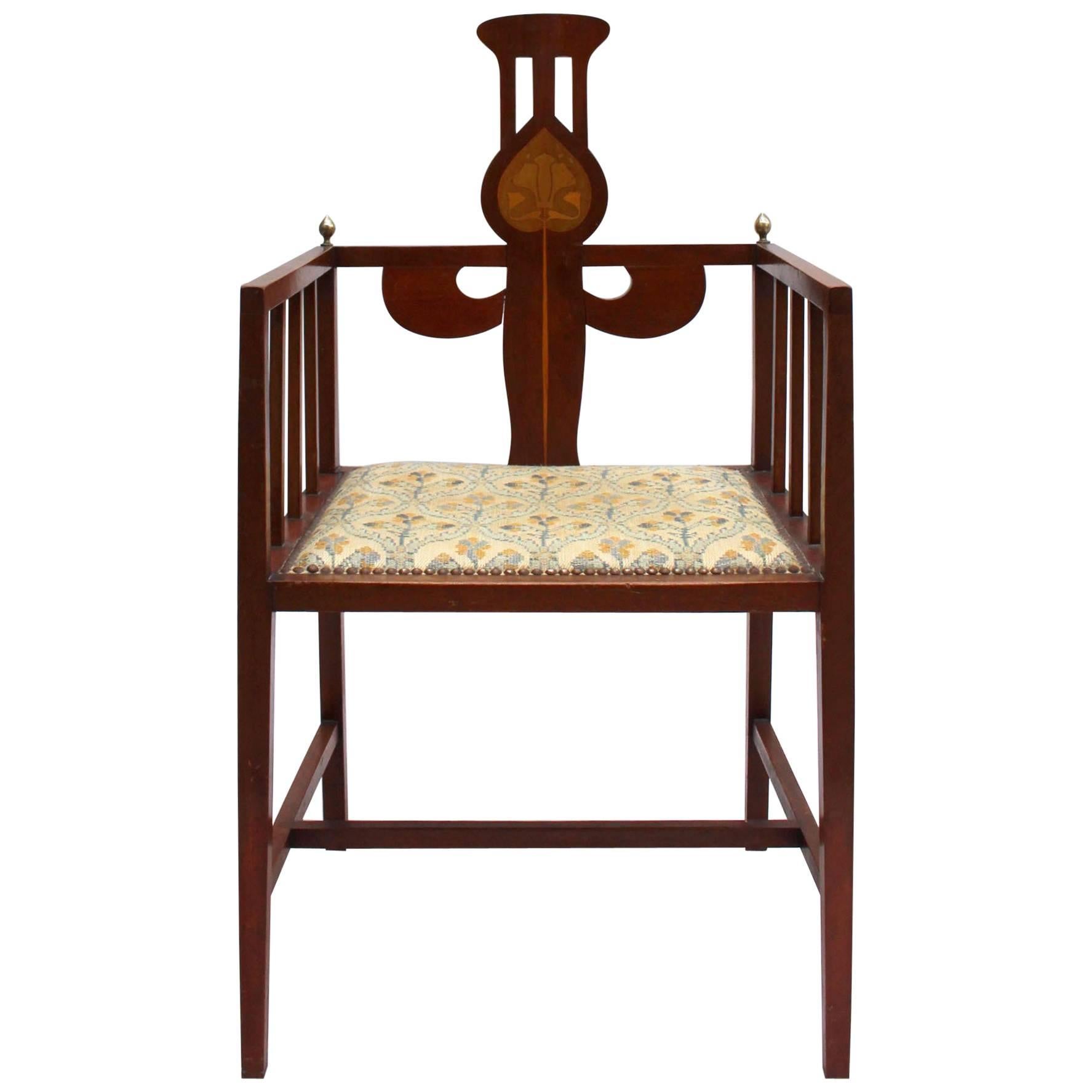 Sessel "G M Ellwood" von J S Henry, handgefertigt im Stil des Arts and Crafts im Angebot