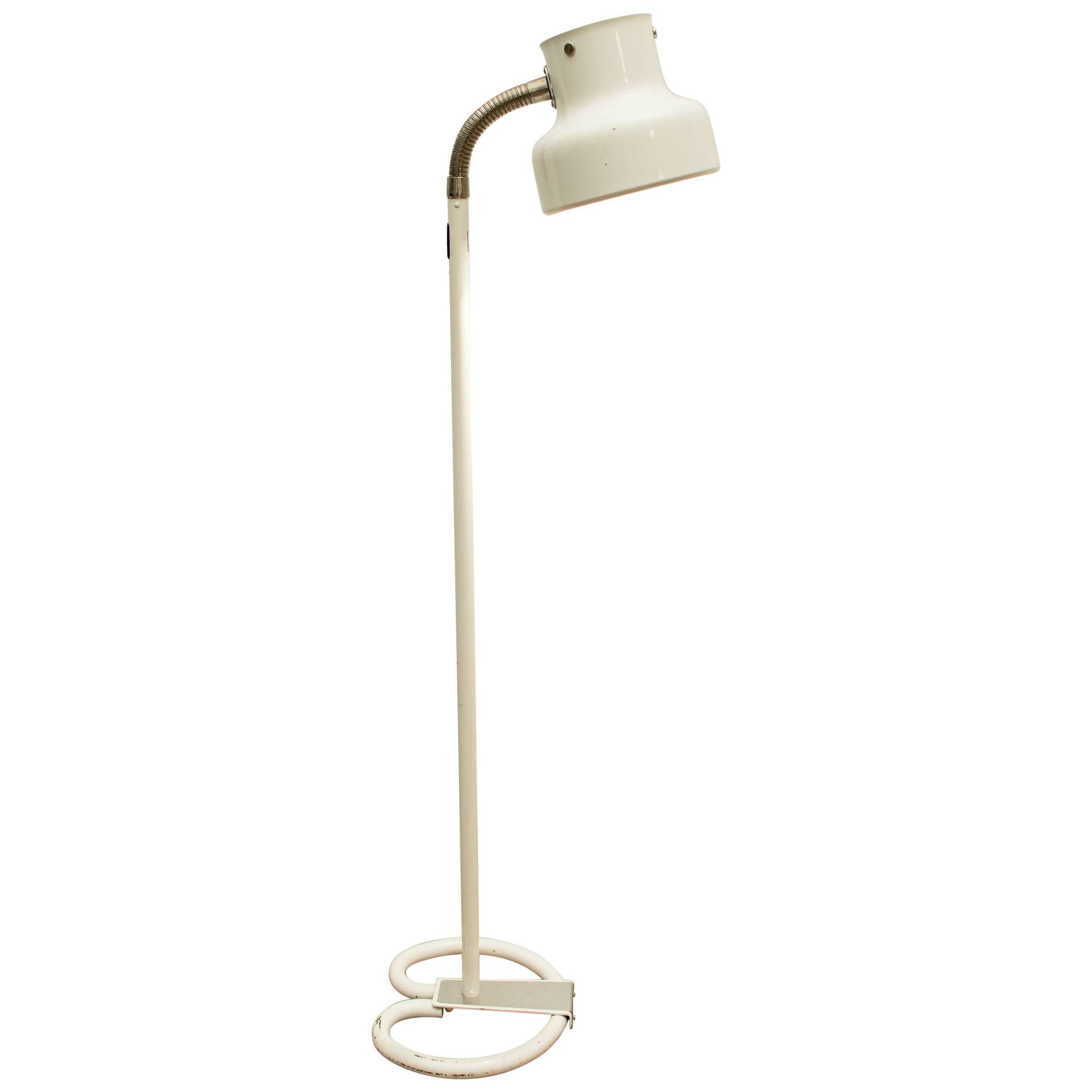 Anders Pehrson “Bumling” White Mid-Century Modern Floor Lamp, 1970s