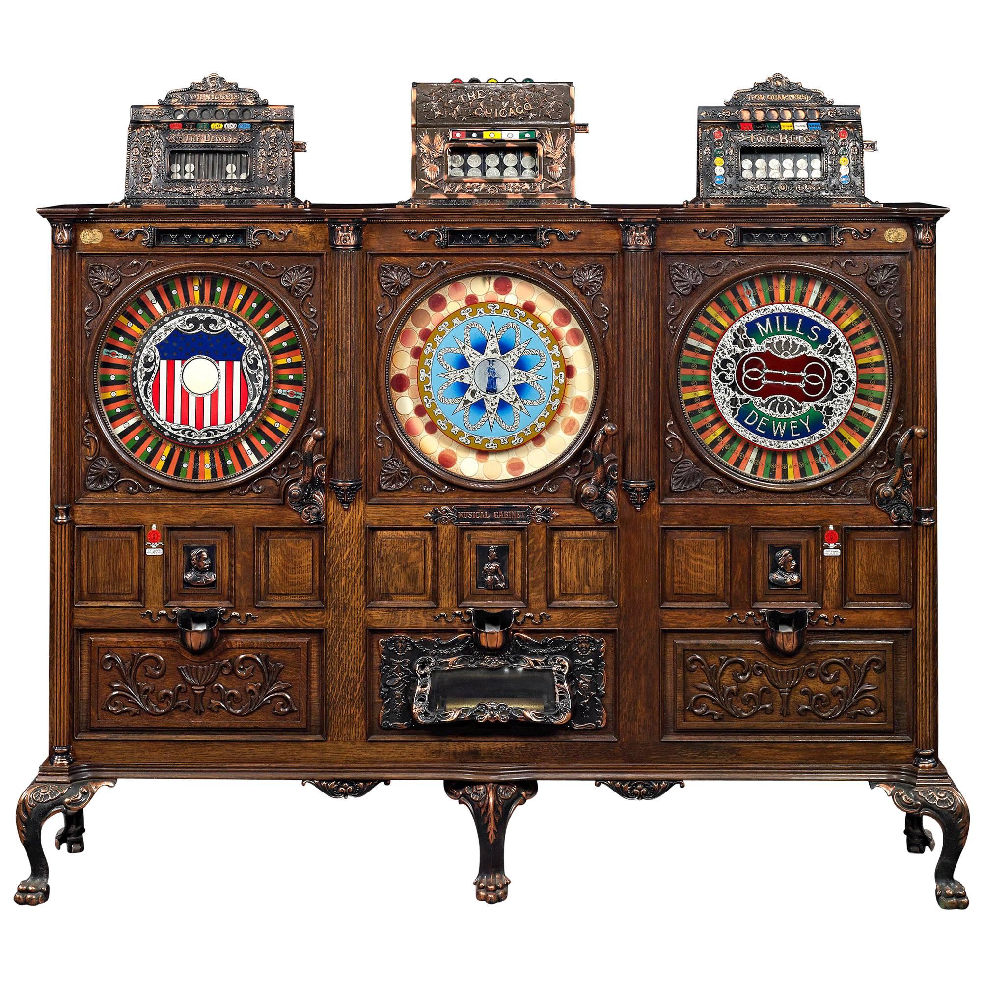 Mills Dewey-Chicago Triplet Slot Machine