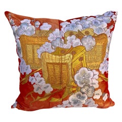 Custom Pillow Cut from a Vintage Silk Japanese Uchikake Wedding Kimono