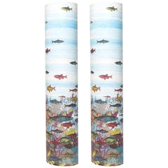 Pair of Perspex Lamps "Aquario Medio" by Barnaba Fornasetti, Italy, 1995