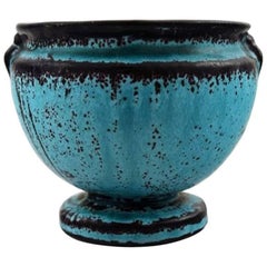 Svend Hammershoi for Kähler, Denmark, Glazed Stoneware Art Pottery Vase, 1930s