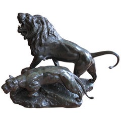 Importante sculpture en bronze de Léon Bureau (1866-1906)