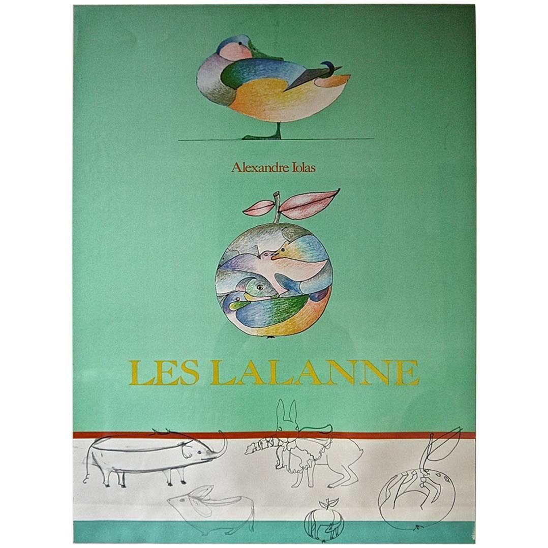  Les Lalanne Alexandre Iolas Colourul Animalier 1970s Poster For Sale