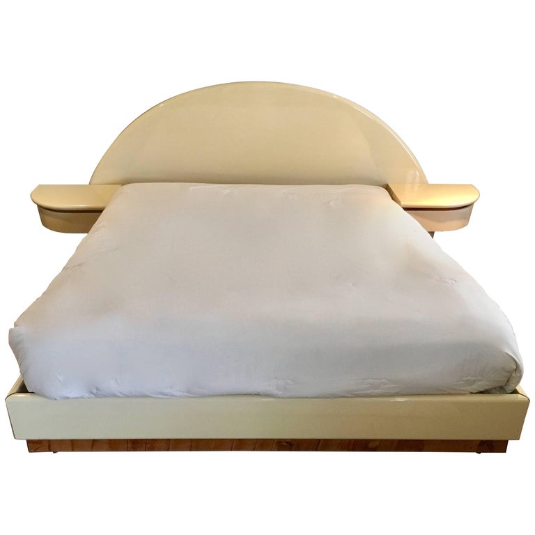 KingSize European Platform Bed in the Manner of Pierre Cardin, circa