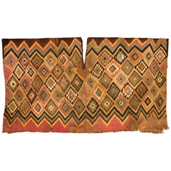 Präkolumbianische mehrfarbige, diamantförmige Nazca-Unku-Textil, Peru, 200-400 n. Chr.