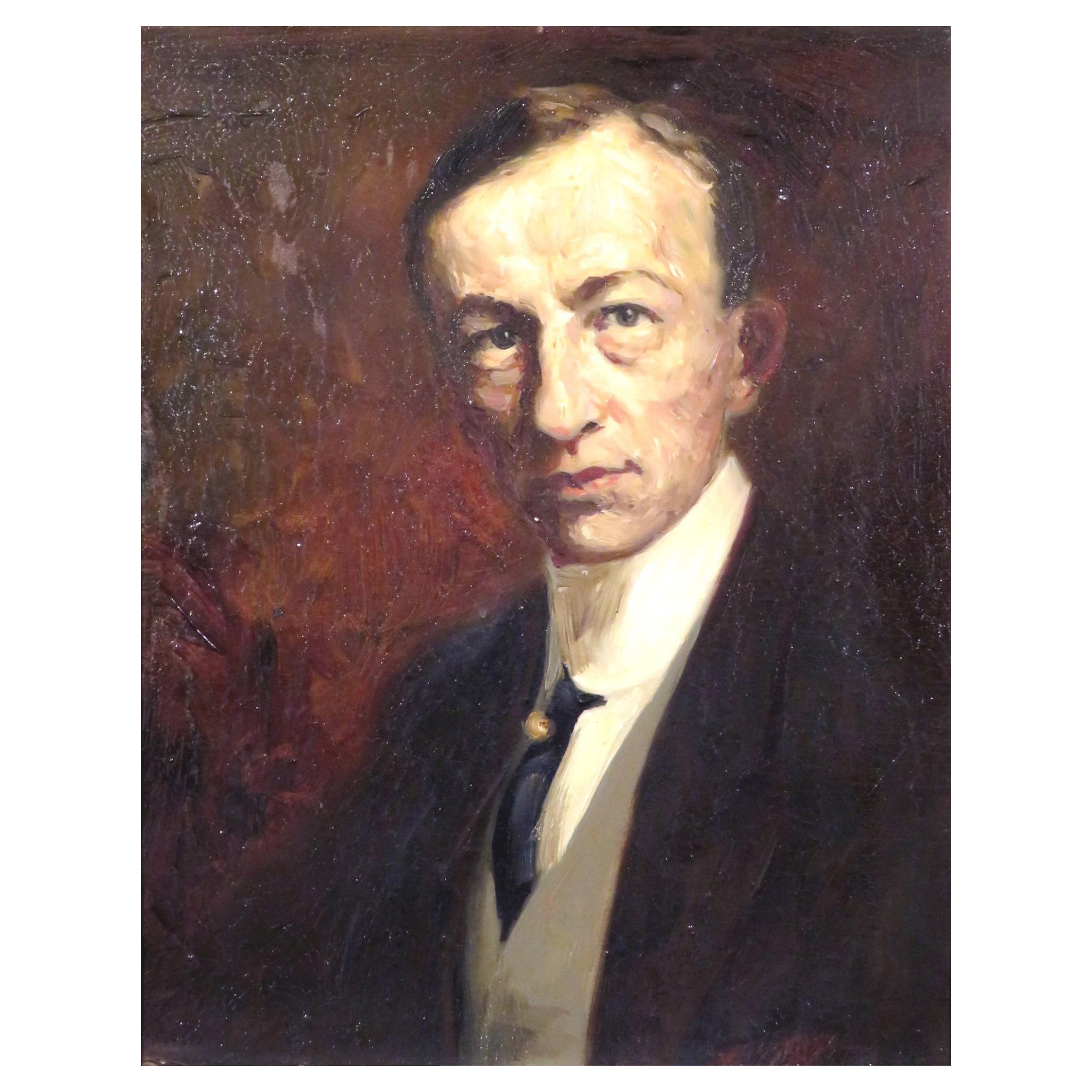 20th Century Impressionist Portrait of a Gentleman, in the Manner of Max Slevogt For Sale