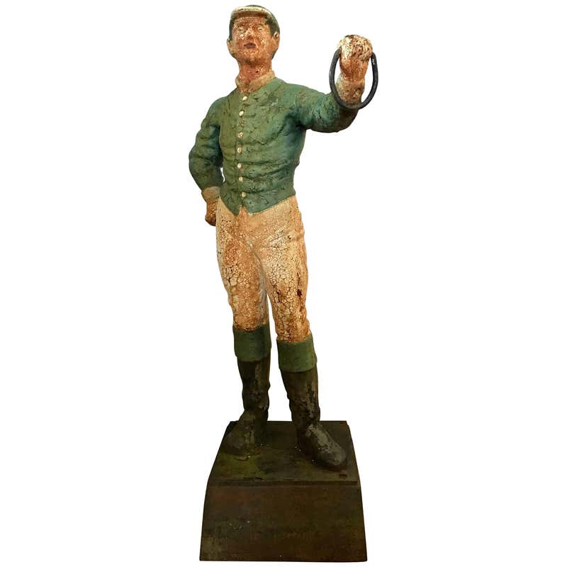 Cast Iron Jockey 4 For Sale on 1stDibs cast iron lawn jockey