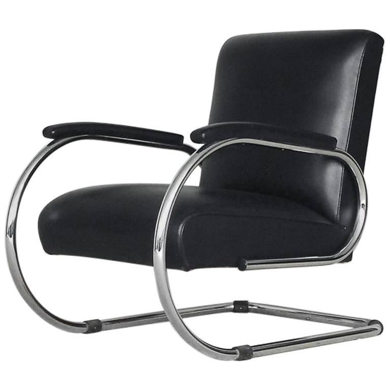 Belgian Art Deco Vilvoure Chair by Tubax, 1950s