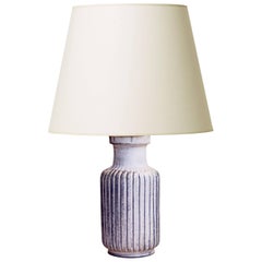 Table Lamp by Svend Hammershøi with Pale Rose-Black Glazing