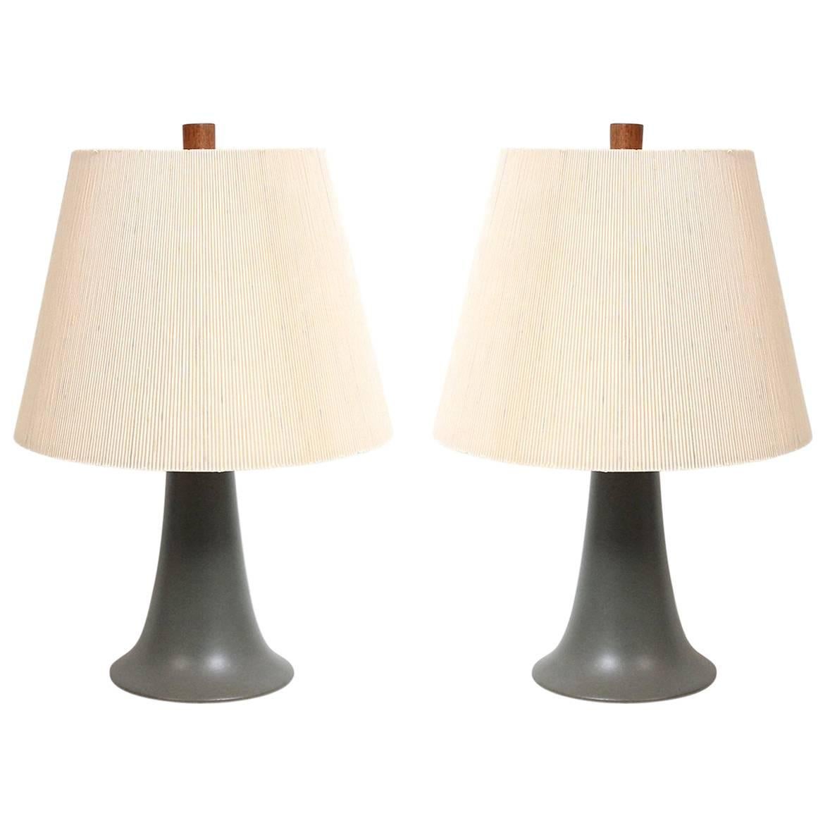 Pair of Ceramic Table Lamps by Martz