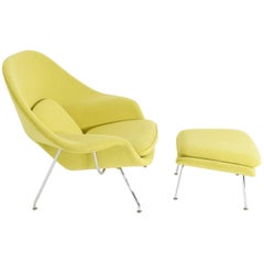 Used Knoll Eero Saarinen Womb Chair and Ottoman