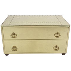 Sarreid Style Brass Clad and Studded Chest