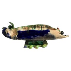 Folk Art Handmade Pottery Sculpture of a Fish