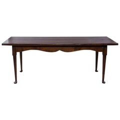 Dark Stained Pine Farm Table