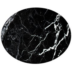 Round Black Marble Cheese Plate