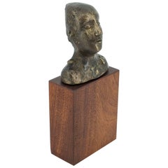 Susana Espinosa Cabeza Mujer Bronze Sculpture Puerto Rico Isla del Sol Artist PR