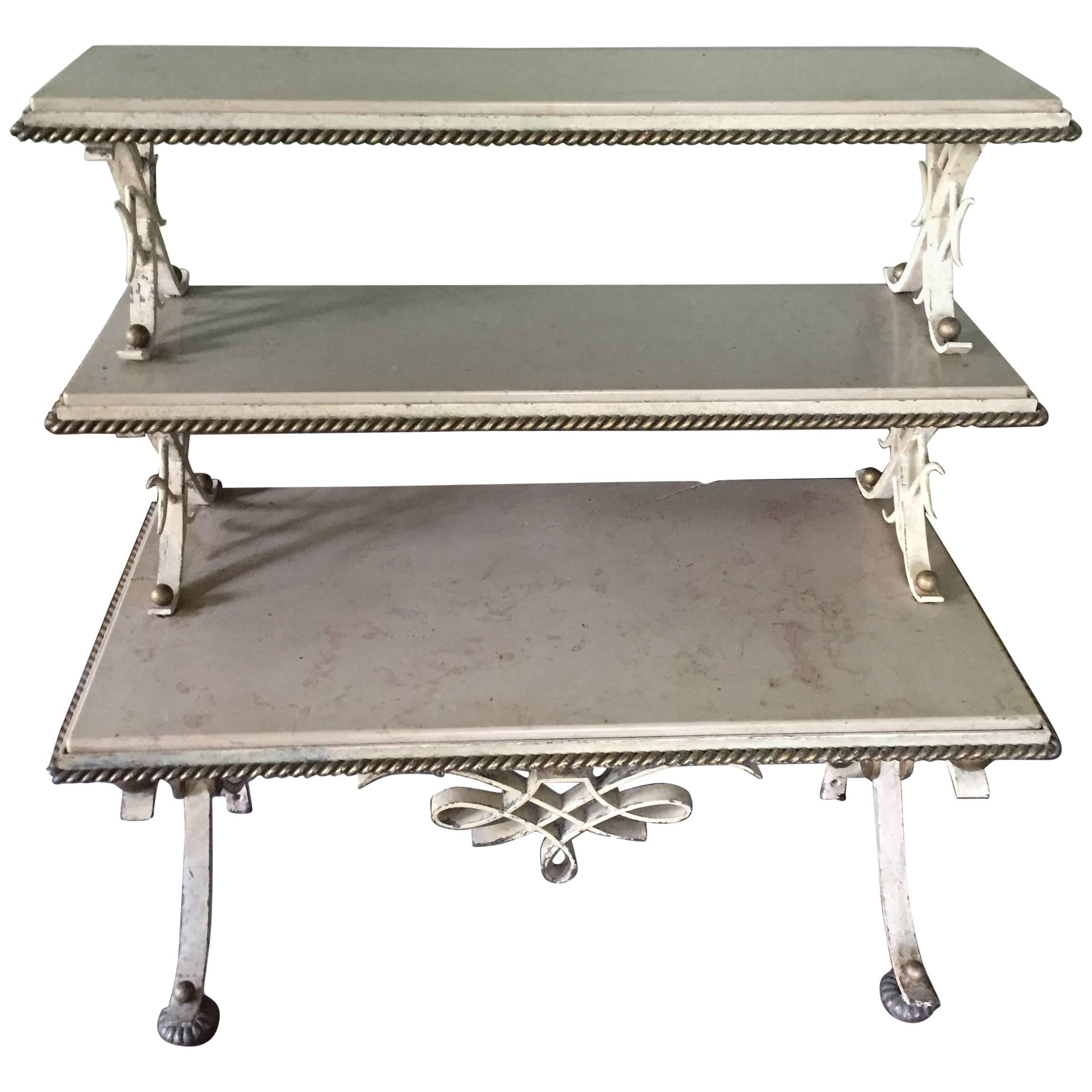 ThreeTiered Tile Top and Iron Plant Stand at 1stDibs tile plant