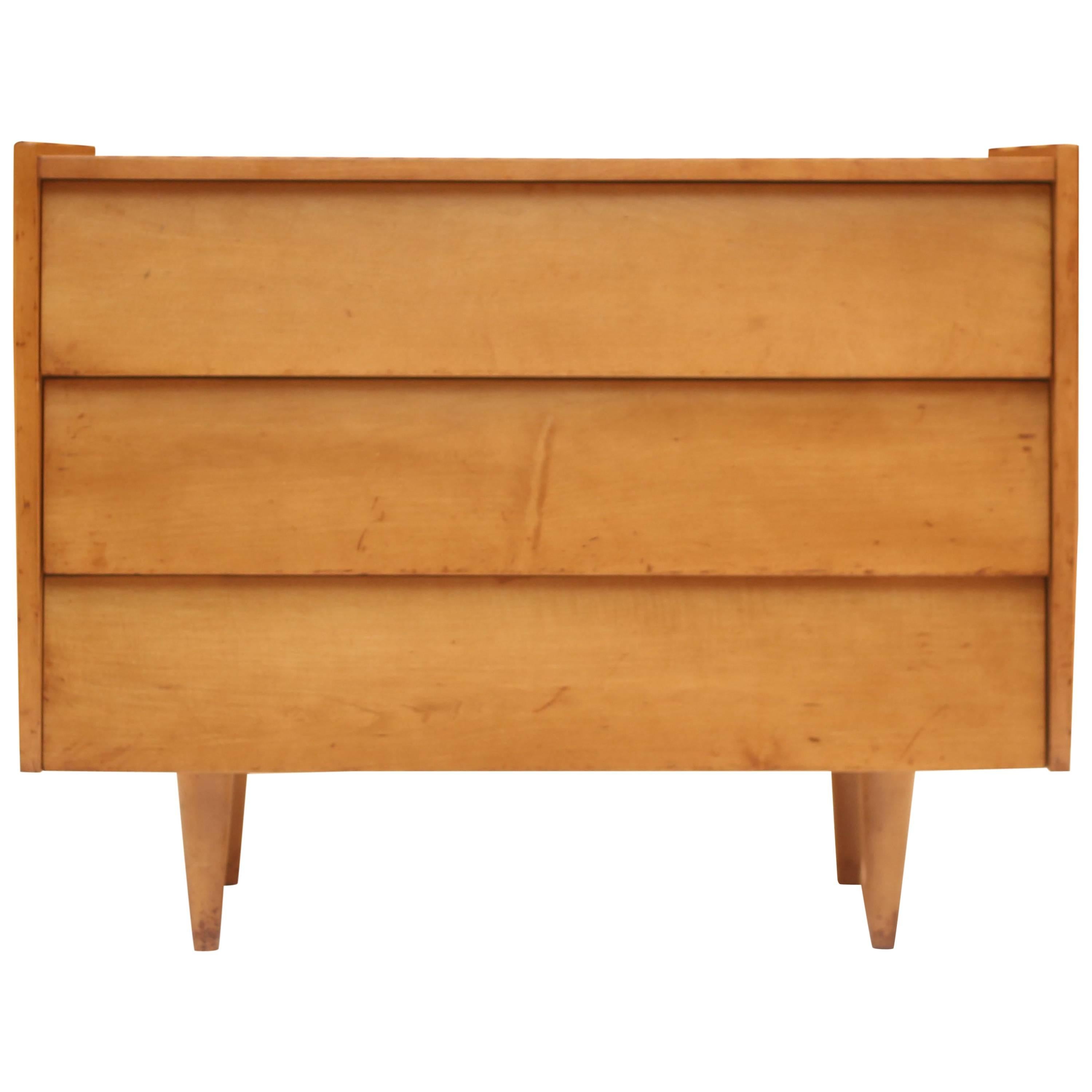 Early Florence Knoll Commode with Louvered Drawer Fronts