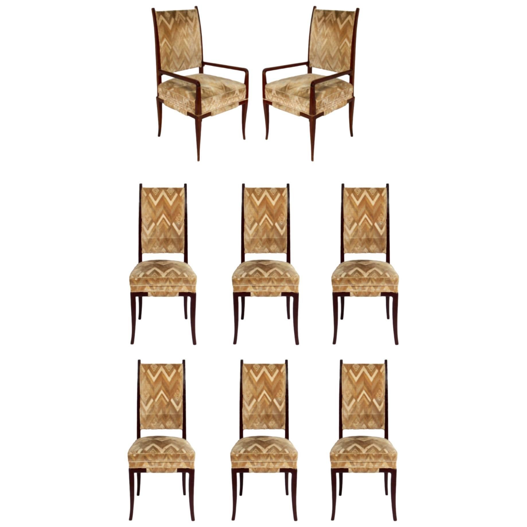 Tommi Parzinger Dining Chairs Set of Eight