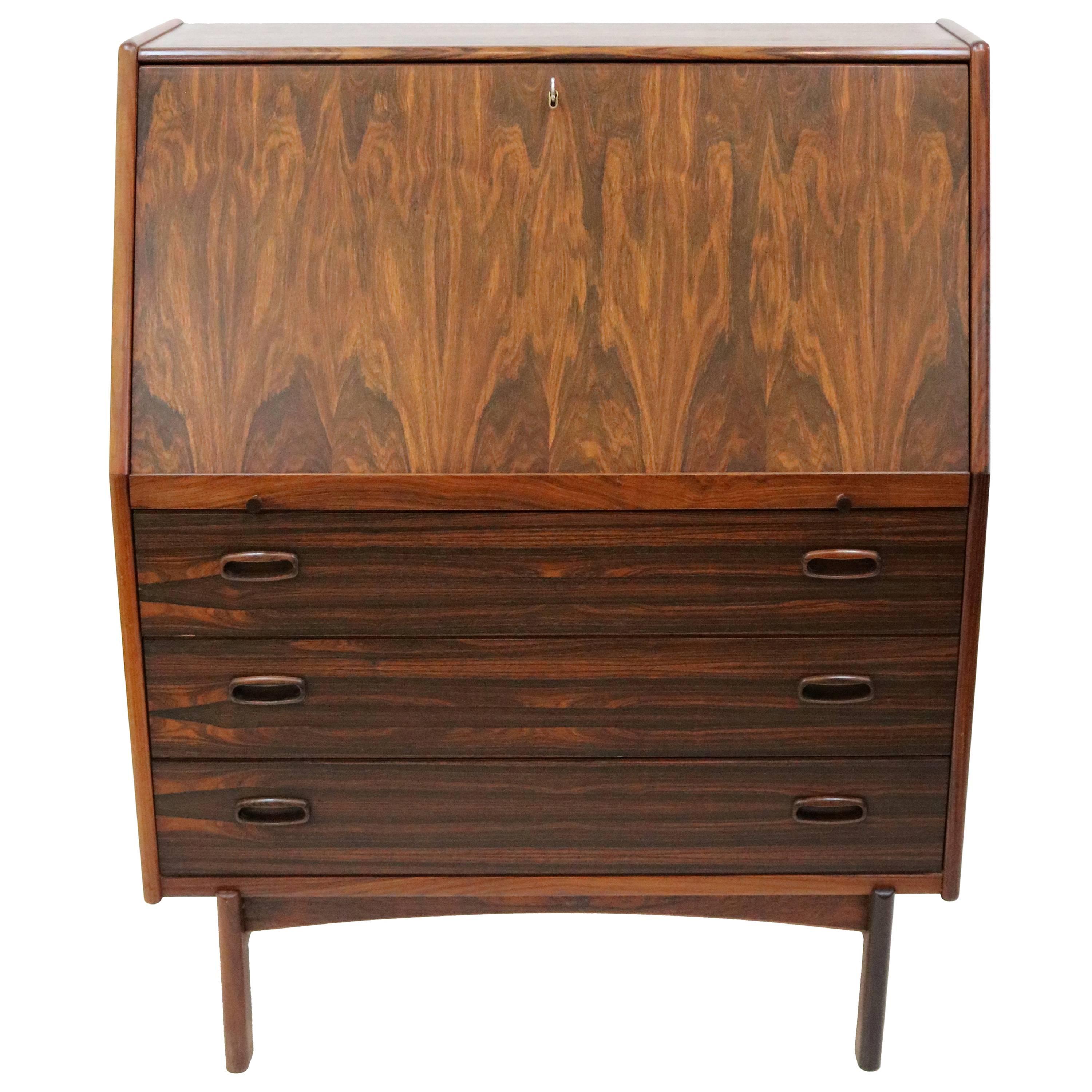 Bernhard Pedersen & Son Rosewood Secretary For Sale