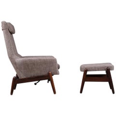 Ib Kofod-Larsen Lounge Chair and Ottoman