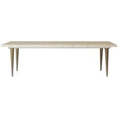 Italian Marble and Brass Coffee Table/Bench Manner of Gio Ponti