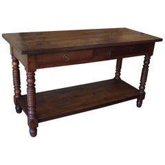 19th Century French Walnut Drapers Table