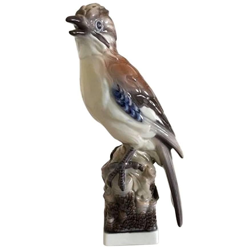 Lyngby Porcelain Figurine Eurasian Jay #83 For Sale