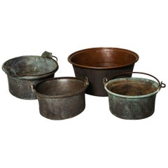 Antique Collection of Copper Containers