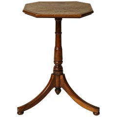 Antique Regency Burr Oak and Yew Wood Table