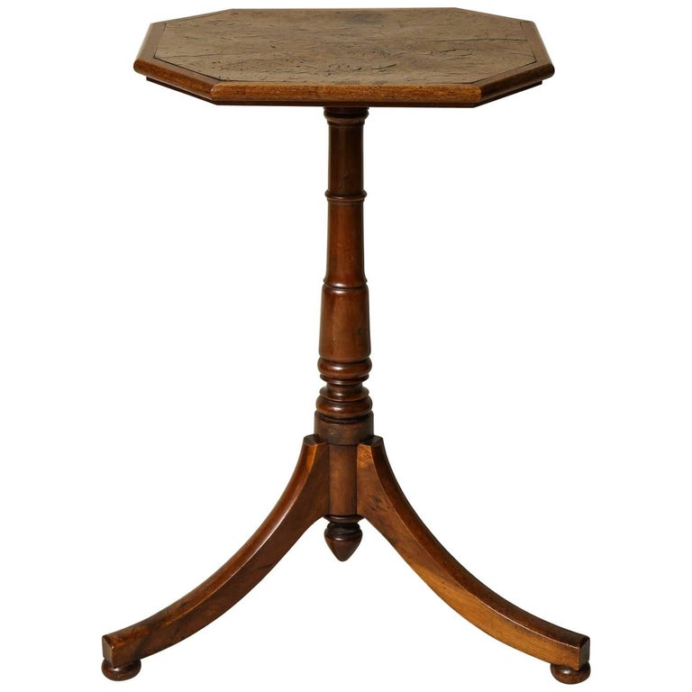 Regency Burr Oak and Yew Wood Table at 1stdibs
