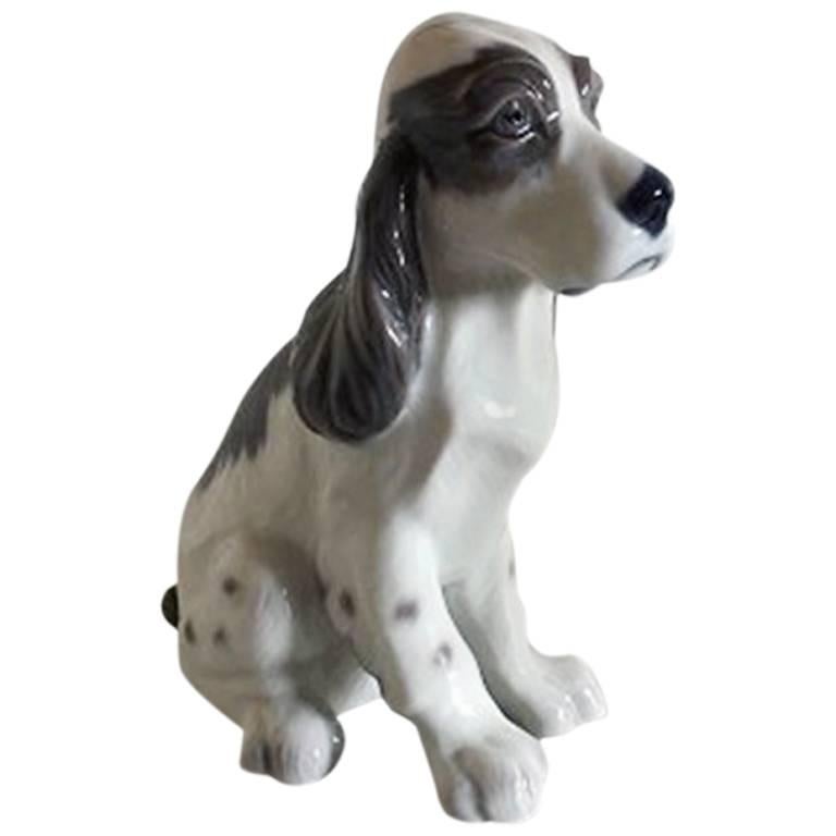 Lyngby Porcelain Figurine of Sitting Dog #85