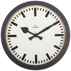 Large Siemens Industrial or Station Wall Clock