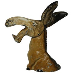 Early 20th Century Cast Iron Distressed Donkey Bottle Opener, circa 1940s