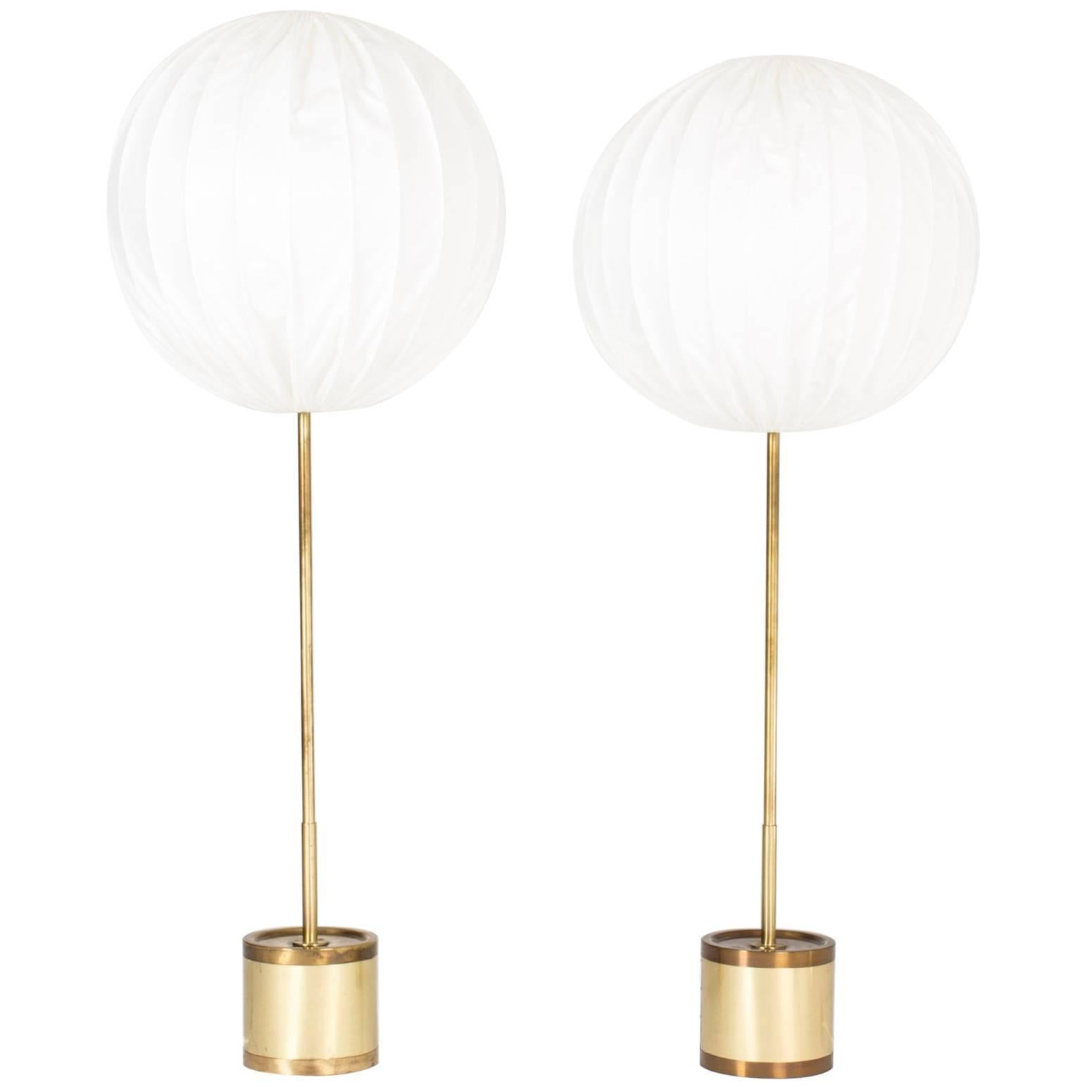 Pair of Brass Floor Lamps by Hans-Agne Jakobsson